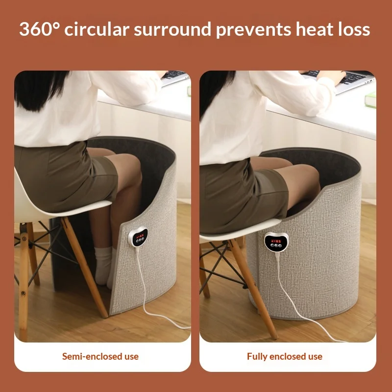 

Winter Electric Foot Warmer with 8 Temperature Settings Digital Display Timer Overheat Protection for Office Home Bedroom