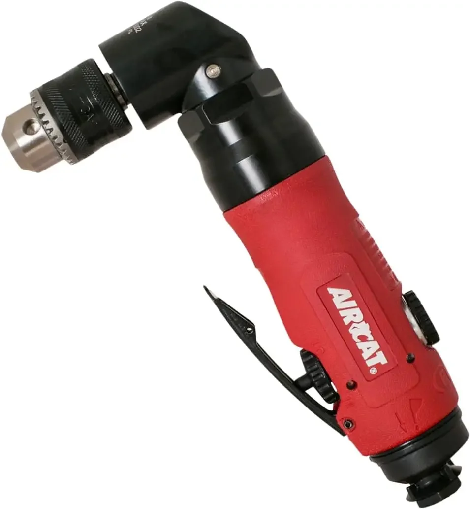 Pneumatic Tools 4337: 3/8-Inch Reversible Angle Drill Air Tool with 1,600 RPM, 75 HP Motor