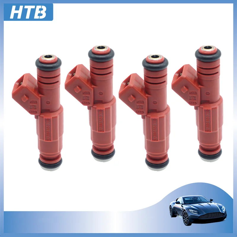 

Комплект 4-х топливных форсунок 0280155759 9454556 для Volvo Dodge Audi V-W G40 G60 1,8 T Turbo 2.3L 0 280 155 759 1275395, автомобильные двигатели