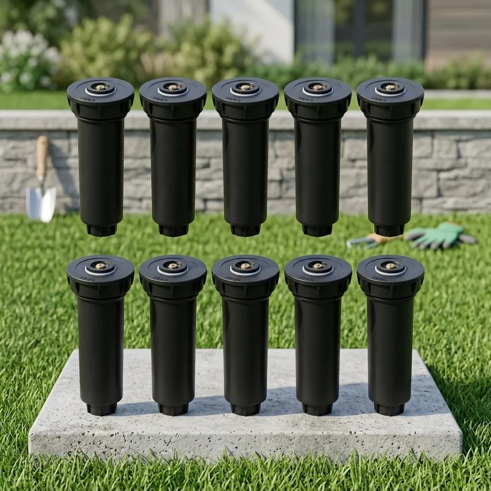 1800 Series 5in For PopUp Irrigation Lawn Sprinklers - 10 Pack 360° Rotation Adjustable Garden Grass Lawn Irrigation Tool