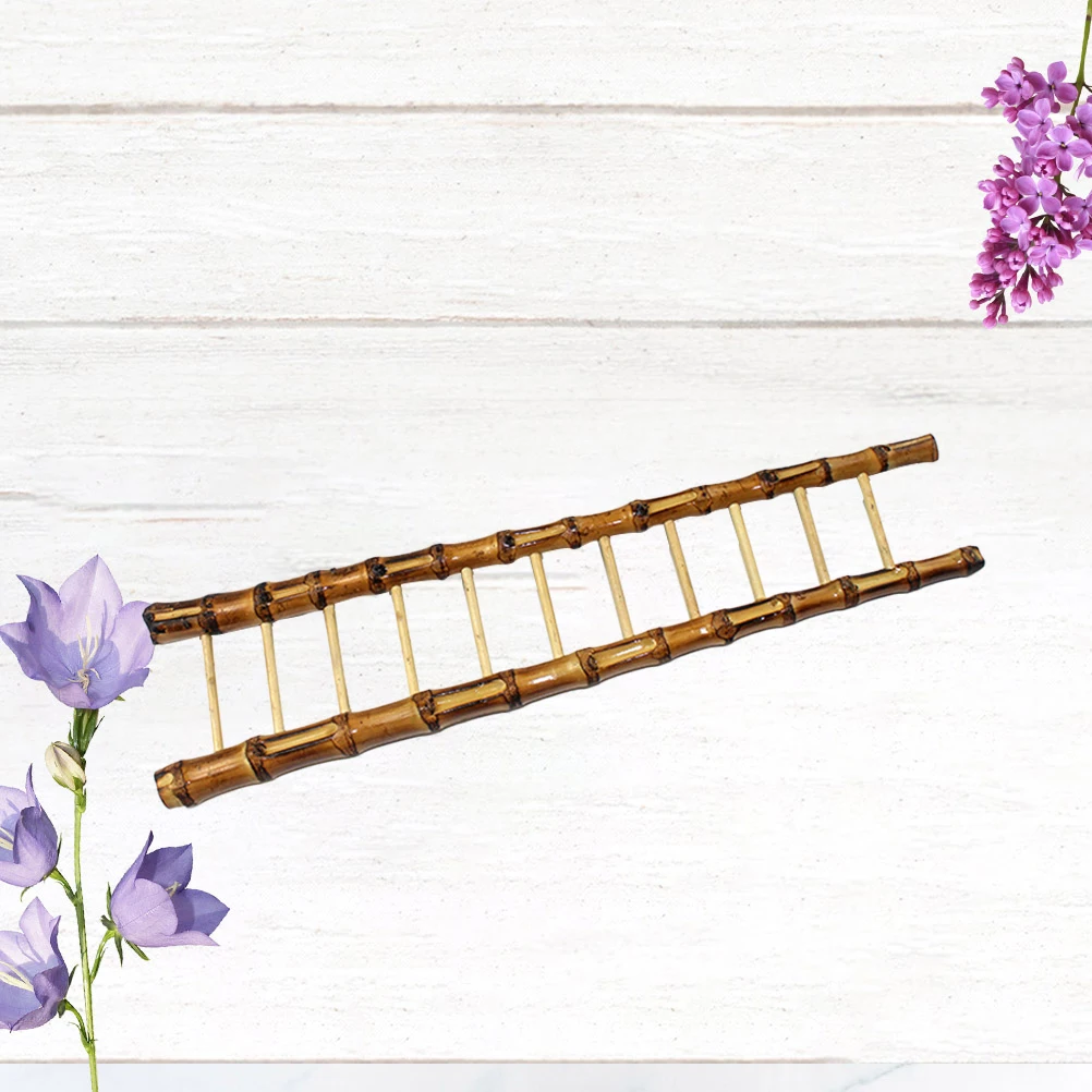 

Bamboo Ladder Garden Decoration Miniature Steps for Fairy House Dollhouse Small Lightweight Durable Decorative for Kids