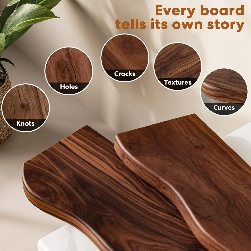 أرفف عائمة خشبية ريفية مقاس 24 بوصة للجدران، رف كتب معلق مثبت على الحائط بتصميم فريد من نوعه #5