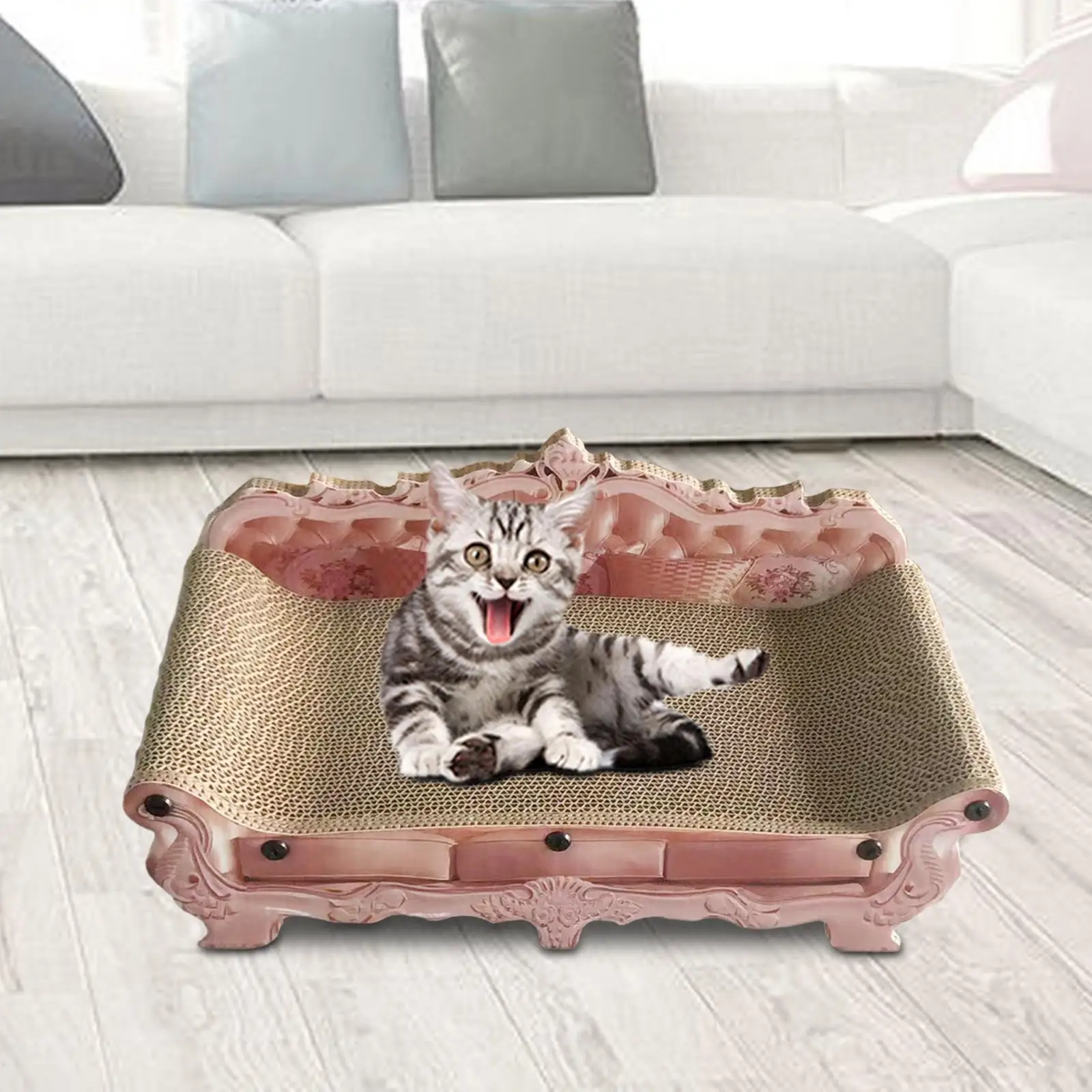 Cat Scratching Pad Cat Sofa Scratcher Kitten Sleeping Nest Accessory Modern Cat Scratching Pad for Cats to Grind Paws