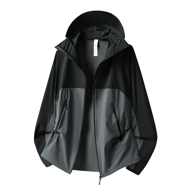 Couple Outdoor Tennis Sweat Absorbing Quick Drying Sunscreen Clothes Summer Loose and Comfortable UV Resistant Jacket