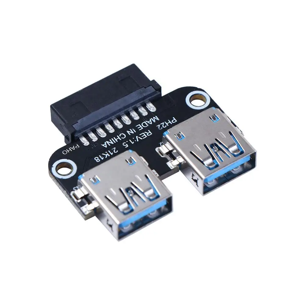 19 20 Pin Female Dual USB USB 3.0 A Female Adapter Converter Motherboard Adapter Motherboard  Converter Motherboard Adapter