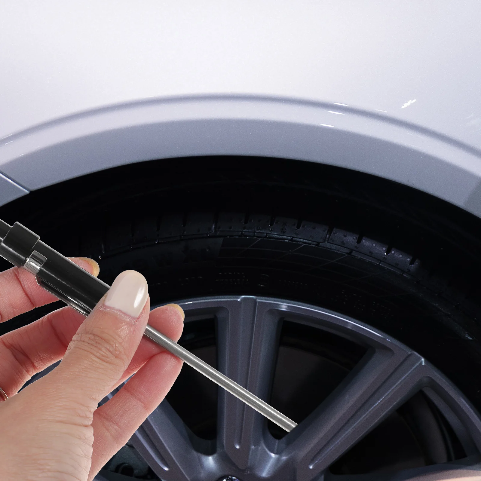 Ferramenta de detecção de pastilha de freio, medidor de espessura, caneta de medição, régua de profundidade do piso, reparo automotivo, prático, segurança de condução