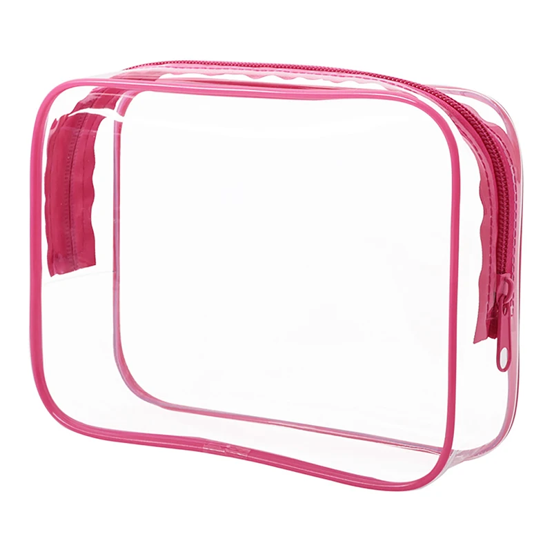 Clear Makeup Bag With Zippers Transparent Makeup Organizer Cosmetic Makeup Bags For Vacation Business Trip Airport Bathroom
