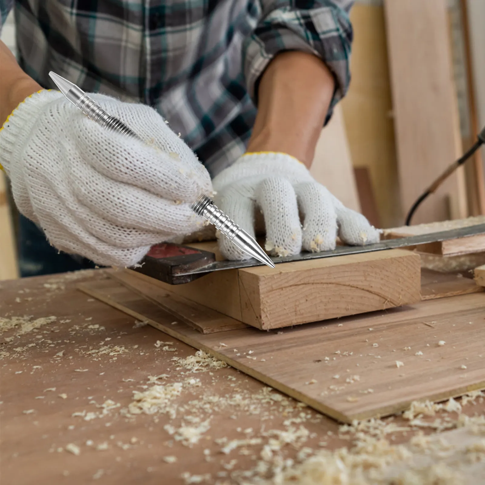 

Набор из 2 пружинных дюбелеров для тяжелых работ, из углеродистой стали, для столярных работ в труднодоступных местах, безударный инструмент для забивания гвоздей