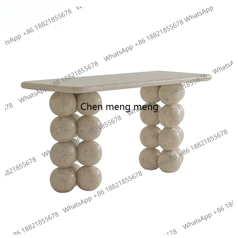 Tostone Snow White Marble Console Table Coffee a Sleek and Elegant Accent for Contemporary Living Spaces