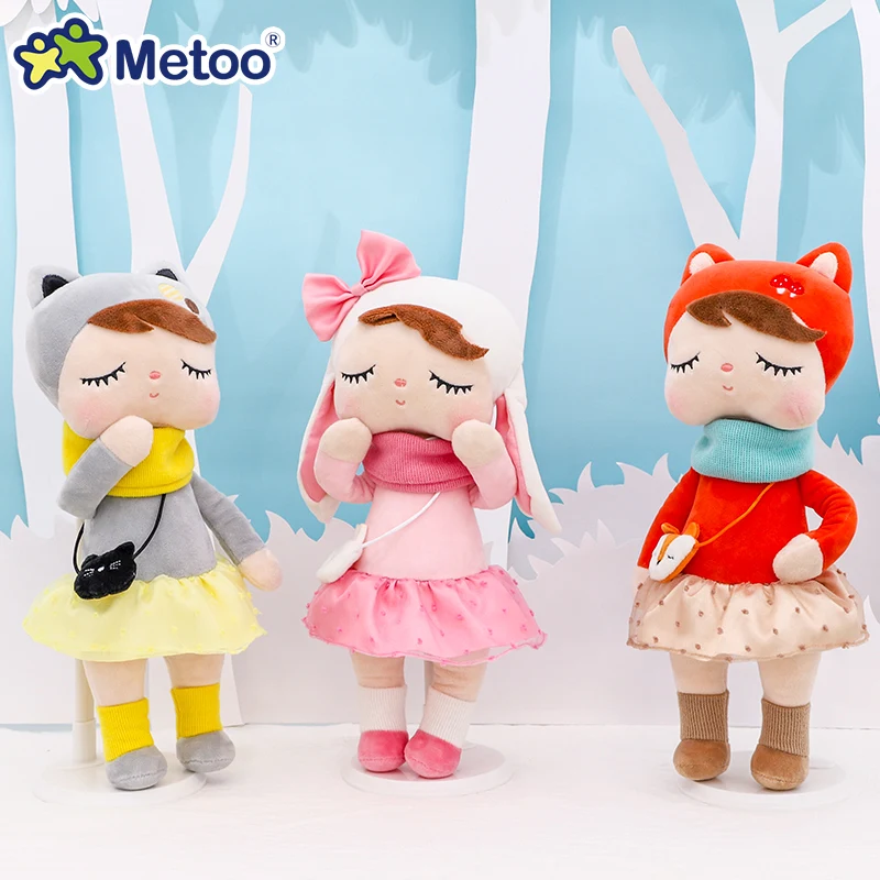 Metoo 33cm Angela Doll Forrest Fairy Style Dress Plush for Office Home Decoration Birthday Baby Shower Xmas Gift Kid Girl Toys