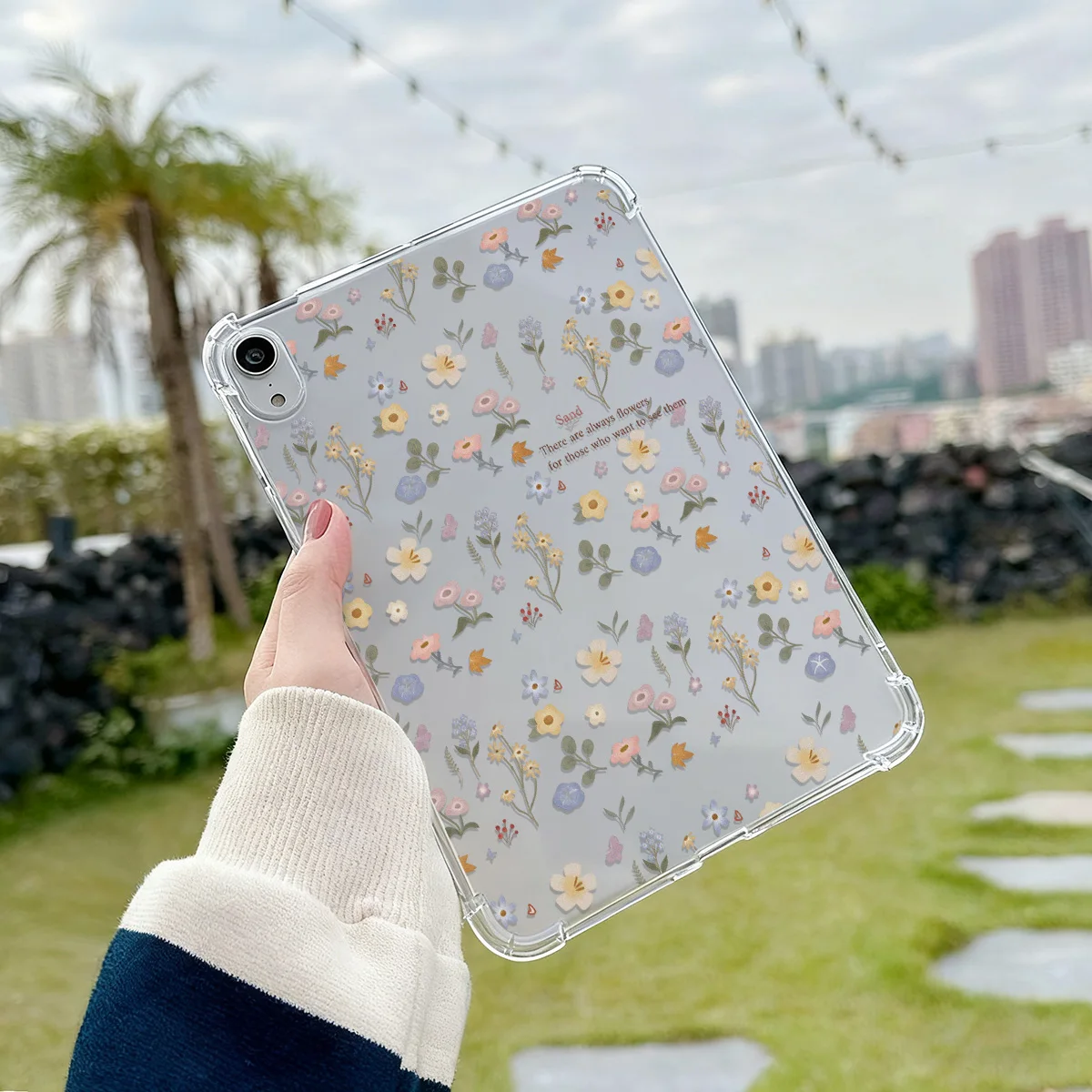 Cottagecore Floral Clear Tablet Case for Samsung Galaxy Tab S11 S12 Ultra 14.6inch S12 Plus 12.4inch A9 8.7inch S6 Lite 10.4inch