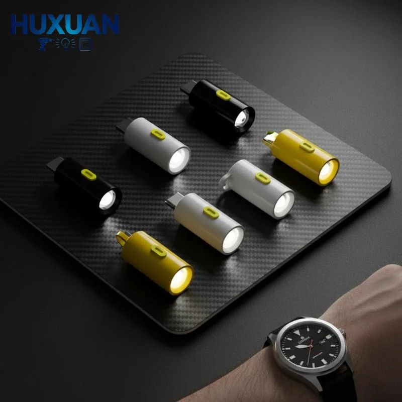 !Type-C Mini Flashlight With Lanyard Plug And Play USB C Emergency Lamp Portable LED Flashlight Outdoor Lighting