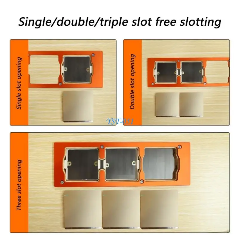 E15A 3 In 1 Electrical Box Templates Set Routers Templates For Woodworkers Feature Stable 6Mm Aluminum Construction