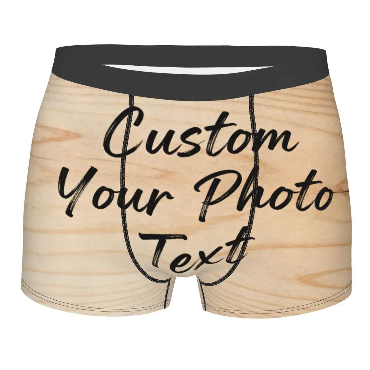 Custom Custom Your Photo Logo Text Underwear Men Print Boxer Shorts Panties Briefs Breathable Underpants