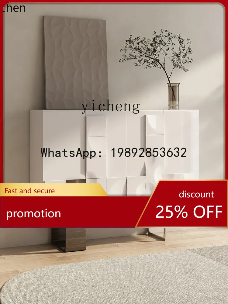 

HT light luxury cream style cabinet large-capacity locker at the door of the home entrance foyer