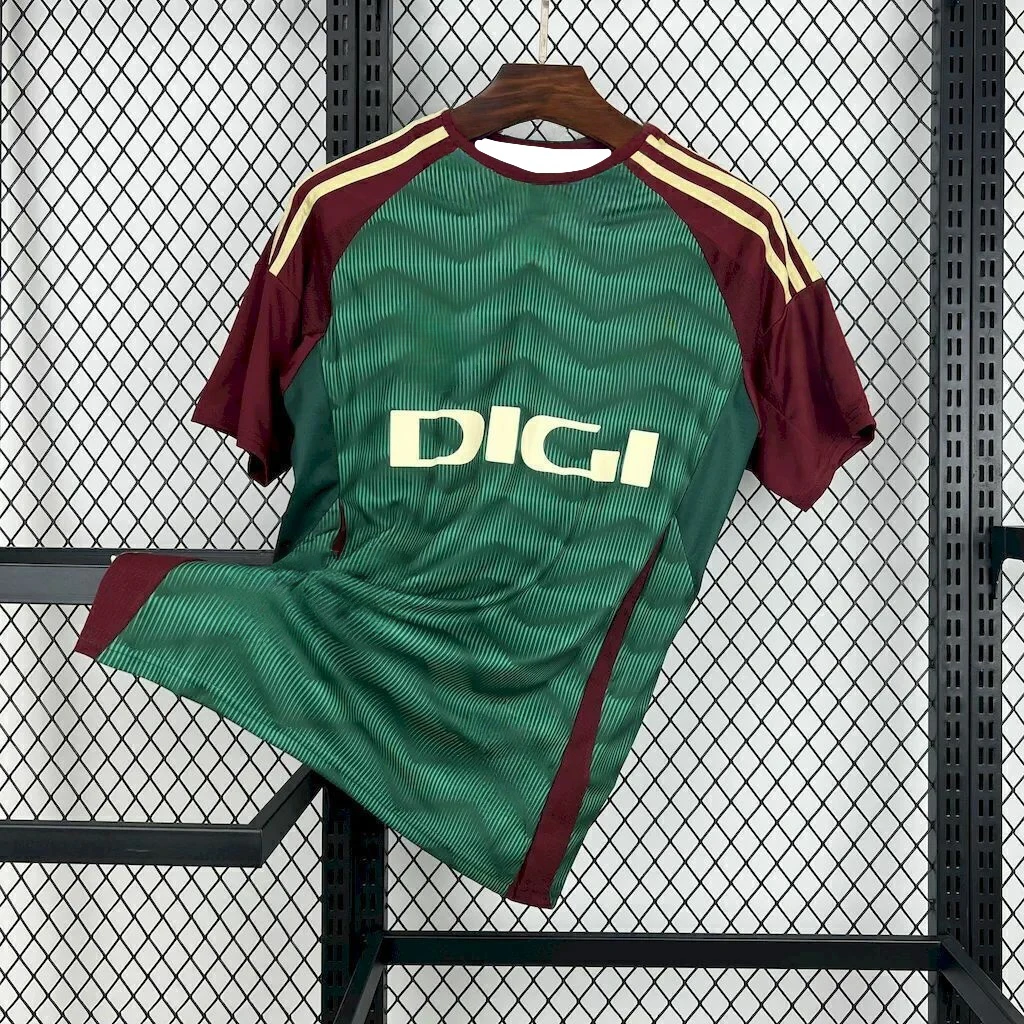 Real Oviedo 2024_25 - Camisa deportiva de manga corta con estampado 3D de Jersey verde para hombres y mujeres