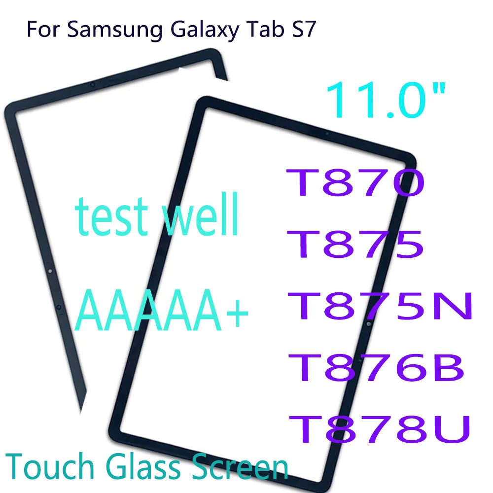 

11’’ For Samsung Galaxy Tab S7 T870 T875 T876 T878 Front Glass (No Touch Digitizer) Screen Outer Panel Glass Replacement Not LCD