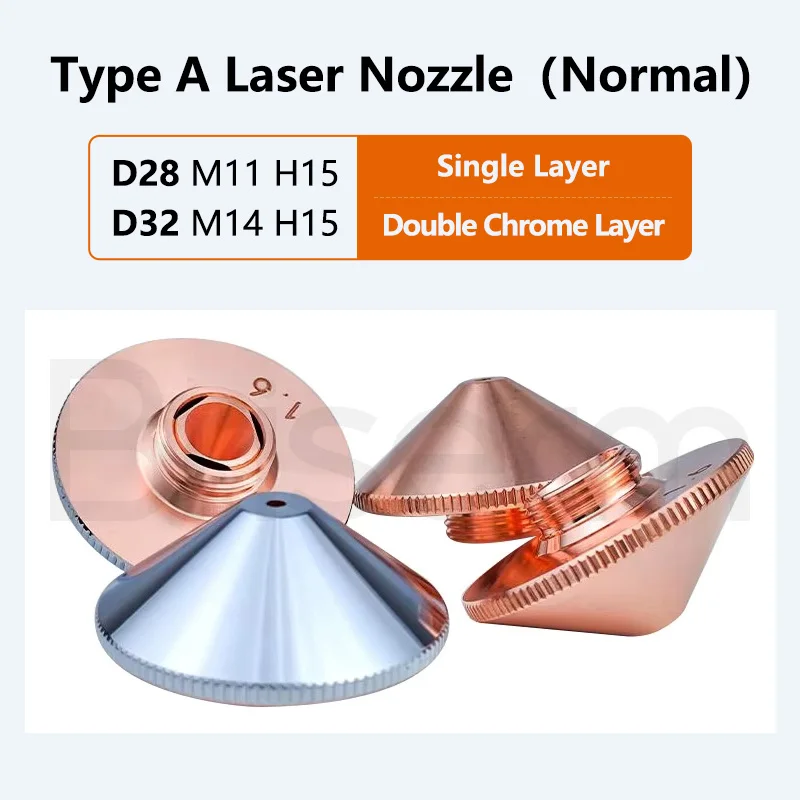 Briserm Laser Nozzle D28 M11 D32 M14 H15 1.5 2.0 Laser Cutting Nozzle Raytools Precitec Bodor HSG HANS Laser Machine Nozzle