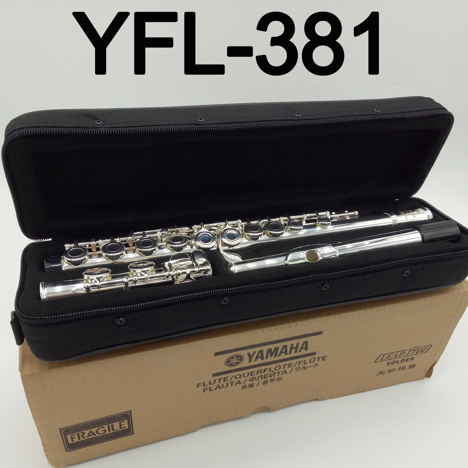 

New MFC Flute 381 Silver Plated Professional Flute Instrument Intermediate Student Flutes C Leg 16 Holes Closed Hole E Key