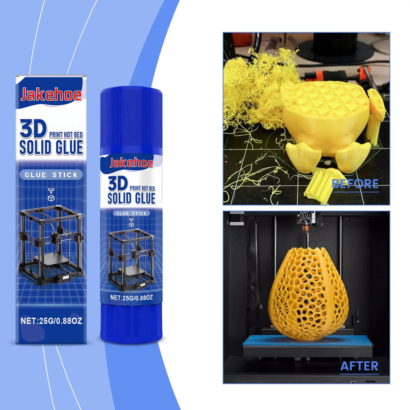 

Клей-карандаш для 3D-принтера PVP, нетоксичный, твердый адгезив для печати на подогреваемой платформе, для филаментов PLA, ABS, PETG, TPU, легко удаляемый, прочный, специальный клей