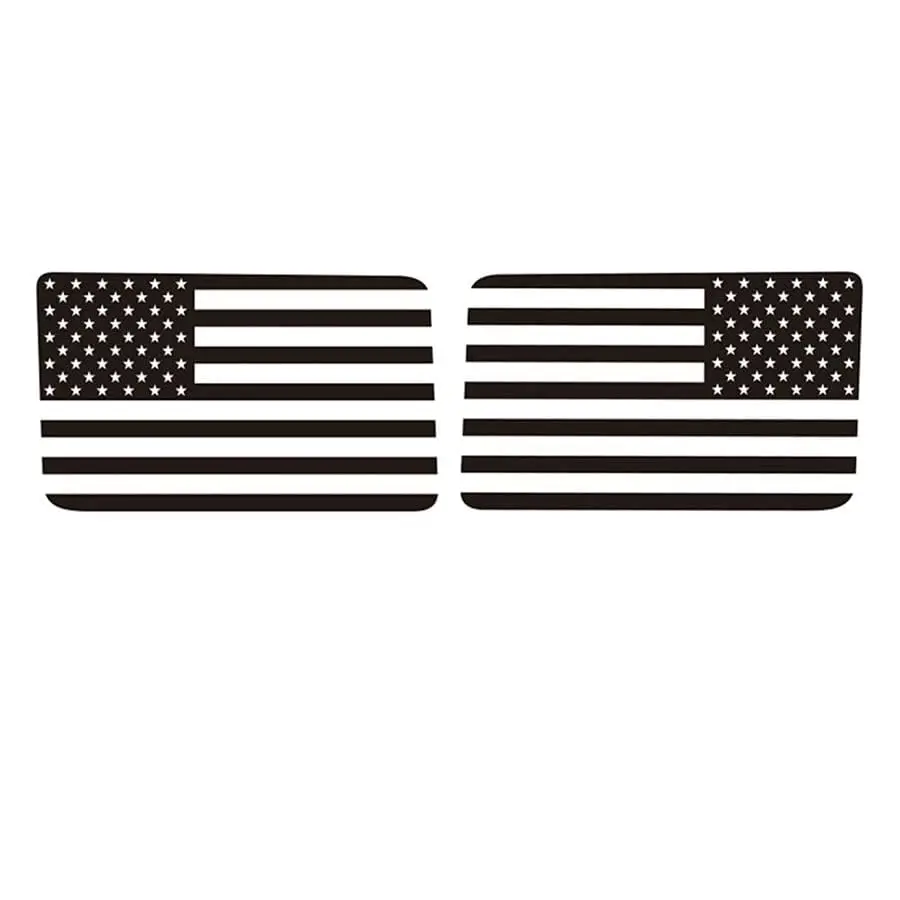 

2x Rear Window Decal American Flag Sticker For 07-17 Jeep Wrangler JK JKU 4-Door