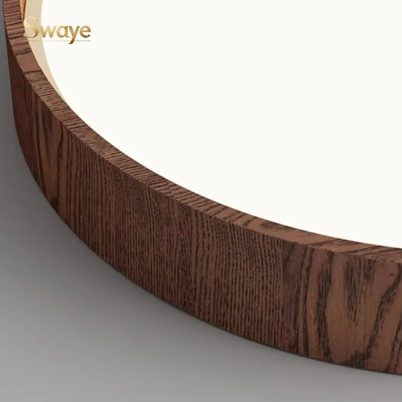 Modern Minimal Walnut Wood LED Ceiling Pendant Lights Bedroom Restaurant Living Room Ceiling Lamp Home Decor Indoor Luster Lamps