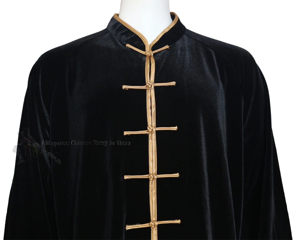 الشتاء المخملية تاي تشي دعوى فنون الدفاع عن النفس الجناح تشون الكونغ فو موحدة الووشو سترة تدريب السراويل الدافئة