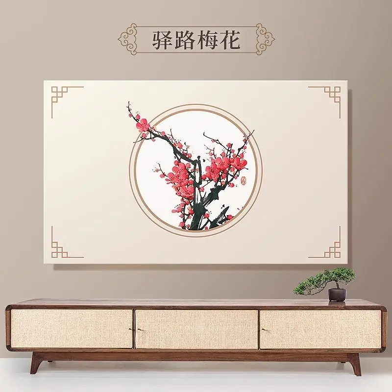 

monitor cover Wall mounted LCD TV with China Blessing pattern dust cover cloth 32/40/50/55//65 inch tv cover