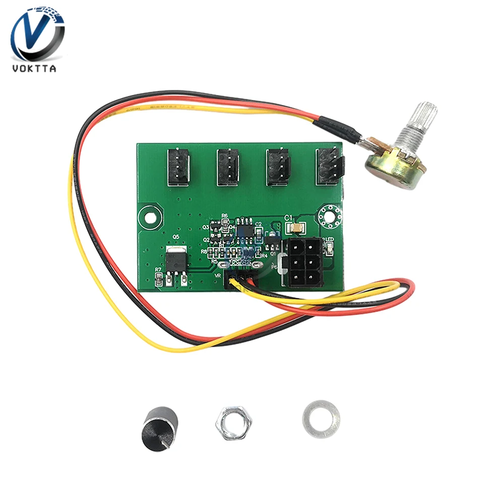 4/8 Channel 12V PWM DC Motor Speed Controller 3Pin/4Pin High Power Fan Voltage Regulator Adjustable Motor Driver Control Switch