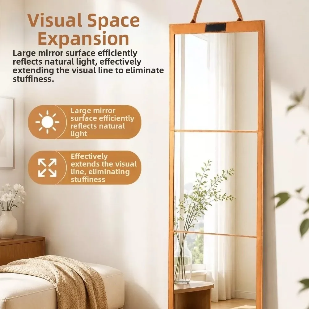 Multifunctional Foldable Full-Length Mirror Can Be Flat Can Be Stand Clear Color Restoration Portable Folding Full-Length Mirror