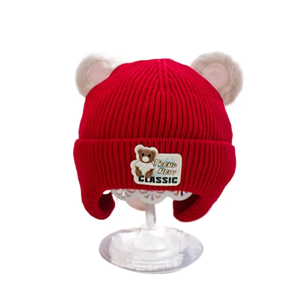 

Осенне-зимние шапки из мультяшных акриловых волокон, ветрозащитная, мягкая и приятная для кожи детская шапка, утепленная теплая шапка для малышей на открытом воздухе