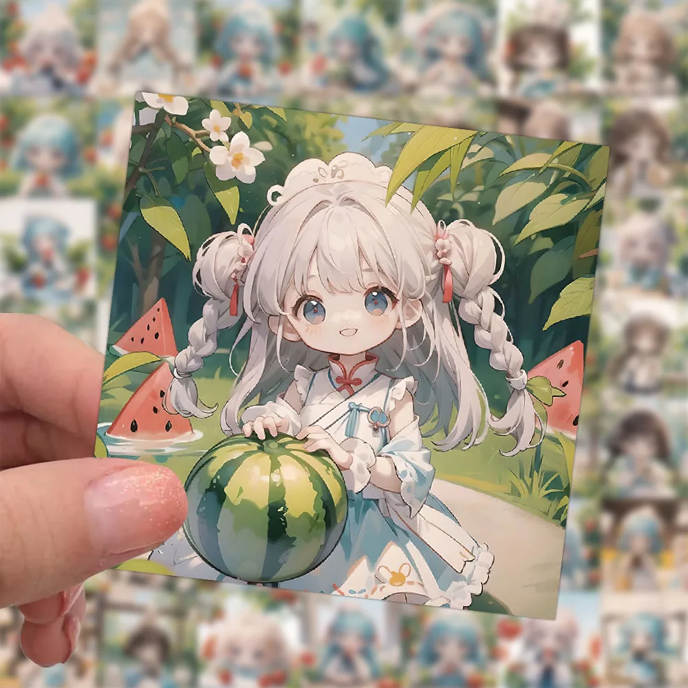 63 قطعة من ملصقات الصورة الرمزية لفتاة الفاكهة - تصميمات لطيفة لتزيين أجهزة الكمبيوتر المحمولة والهواتف والحرف اليدوية (متجر Anime Worlds)