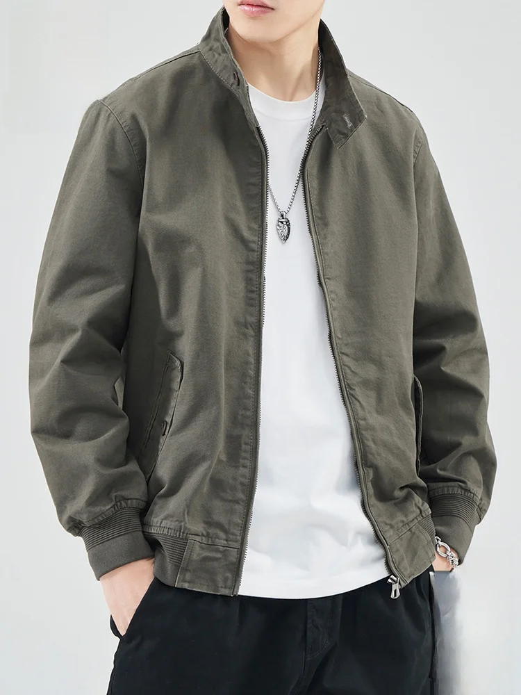 

PaulFrank Flng Monkey Men's Spring Autumn Fce Lined Stand Collar Jaet Loose Fit Cotton Youth Faion Spring 2025