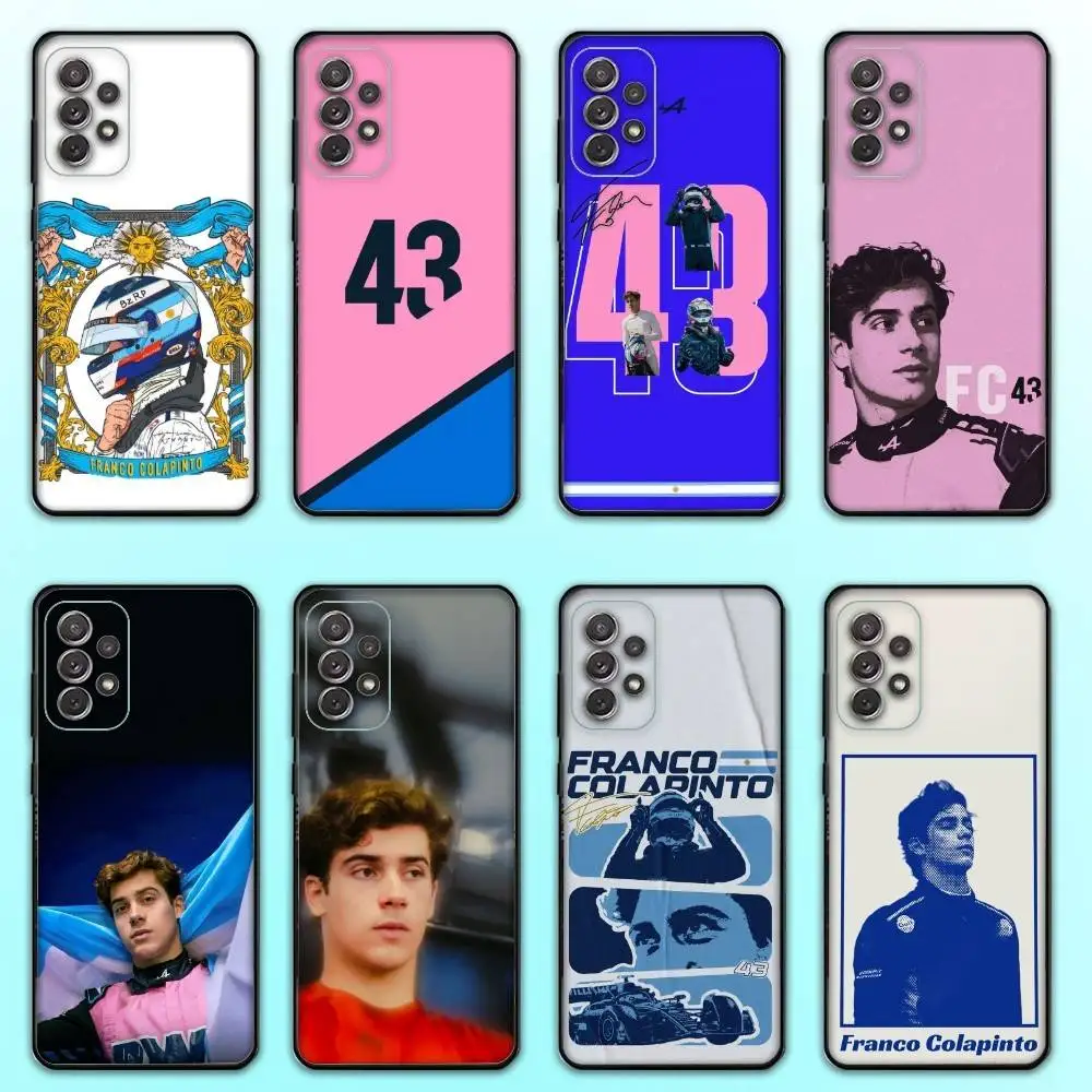 حافظة هاتف 43 F-Franco C-Colapinto لهاتف سامسونج S25، S24، S21، S22، S23، S30، Ultra، S20، Plus، Fe، Lite، Note، 10,9,5G غطاء أسود