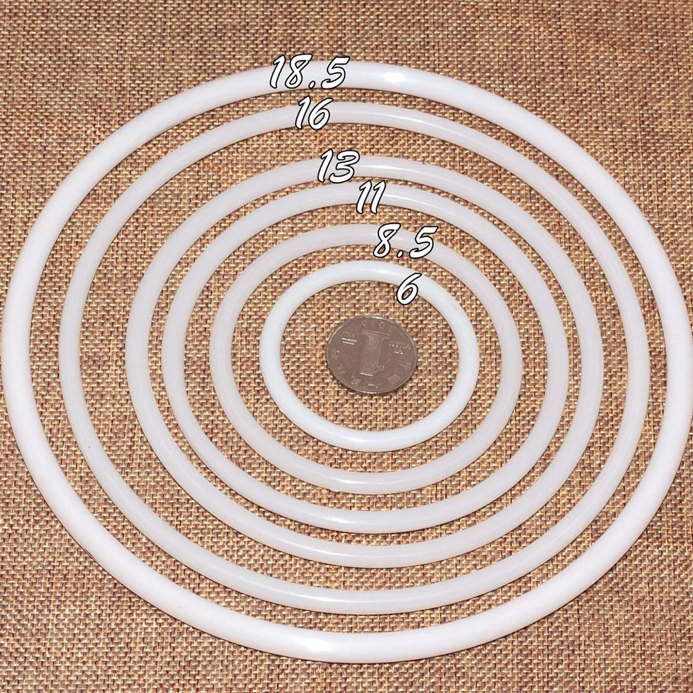 

30pcs Dreamcatcher Kit 8.5Cm White Plastic Rings Diy Craft For Wall Hanging Decor Dream Catcher Circle Accessories