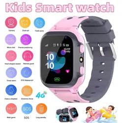 4G Children Smart Phone Watch Multi-functional SOS GPS Waterproof Phone Call Flashlight Shooting Pink Children Watch 2024 New