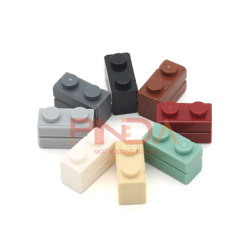 20pcs MOC Building Blocks Accessories 1x2 Dots Bricks Cube Parts Compatible 98283 Houses Wall Pieces Classic DIY Toys