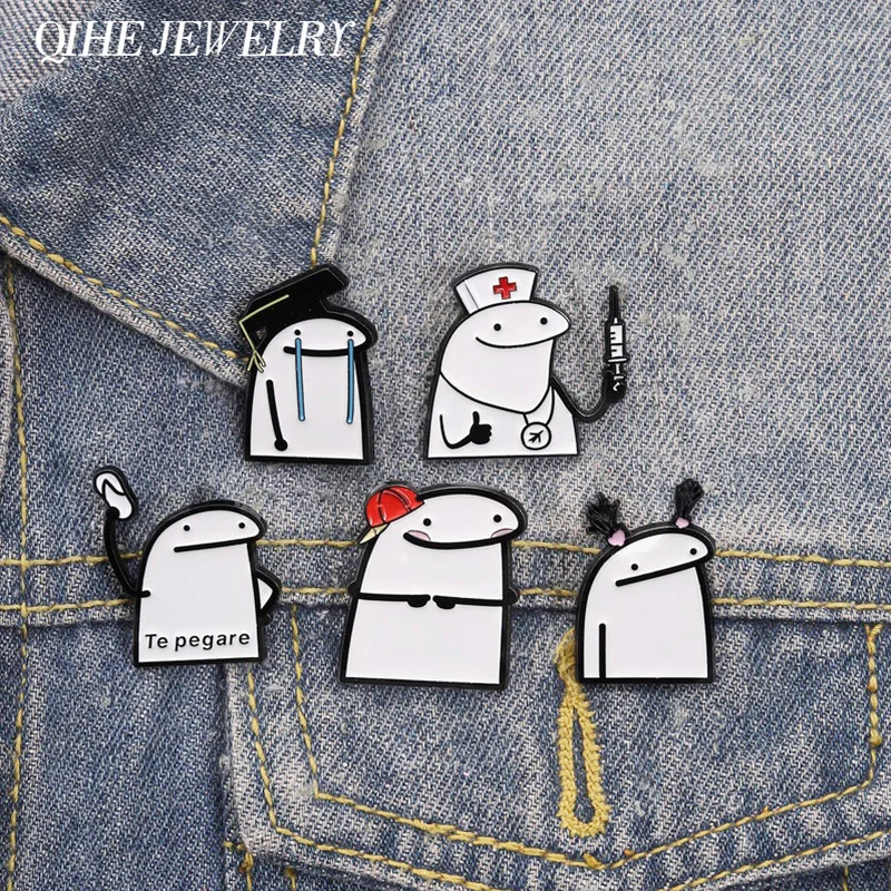 Pins de Esmalte y Broches de Solapa de Flork con Diseños de Meme, Graduado, Enfermera, Jeringa de Mano y Pulgar Hacia Arriba, Divertidos, Regalo de Joyería