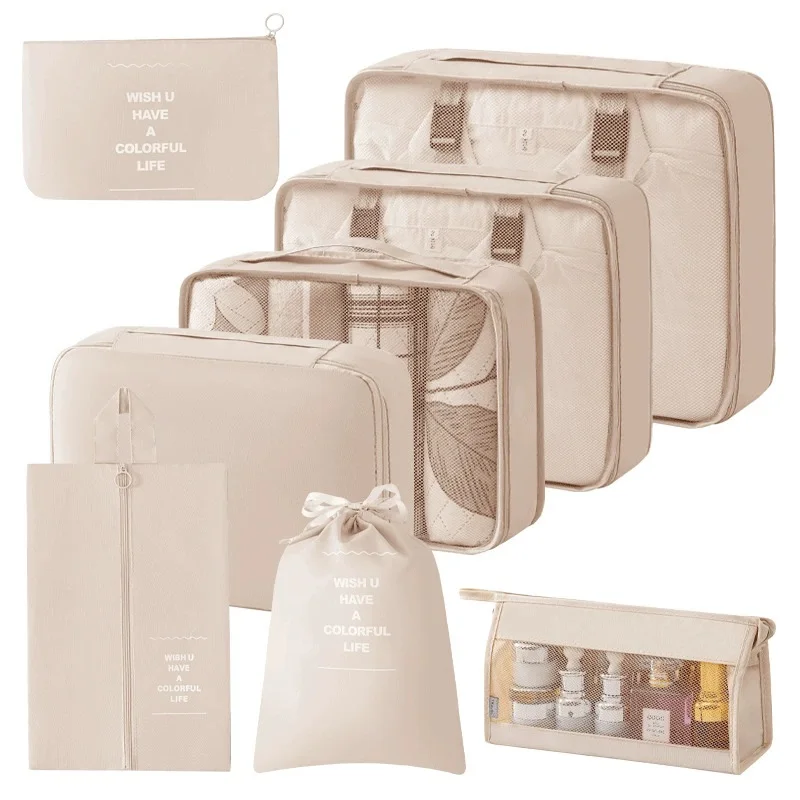 7/8/9/10 Stuks Set Reisorganisator Opbergzakken Koffer Verpakking Cubes Set Koffers Draagbare Bagage Kleding Schoen netjes Pouch Opvouwbaar