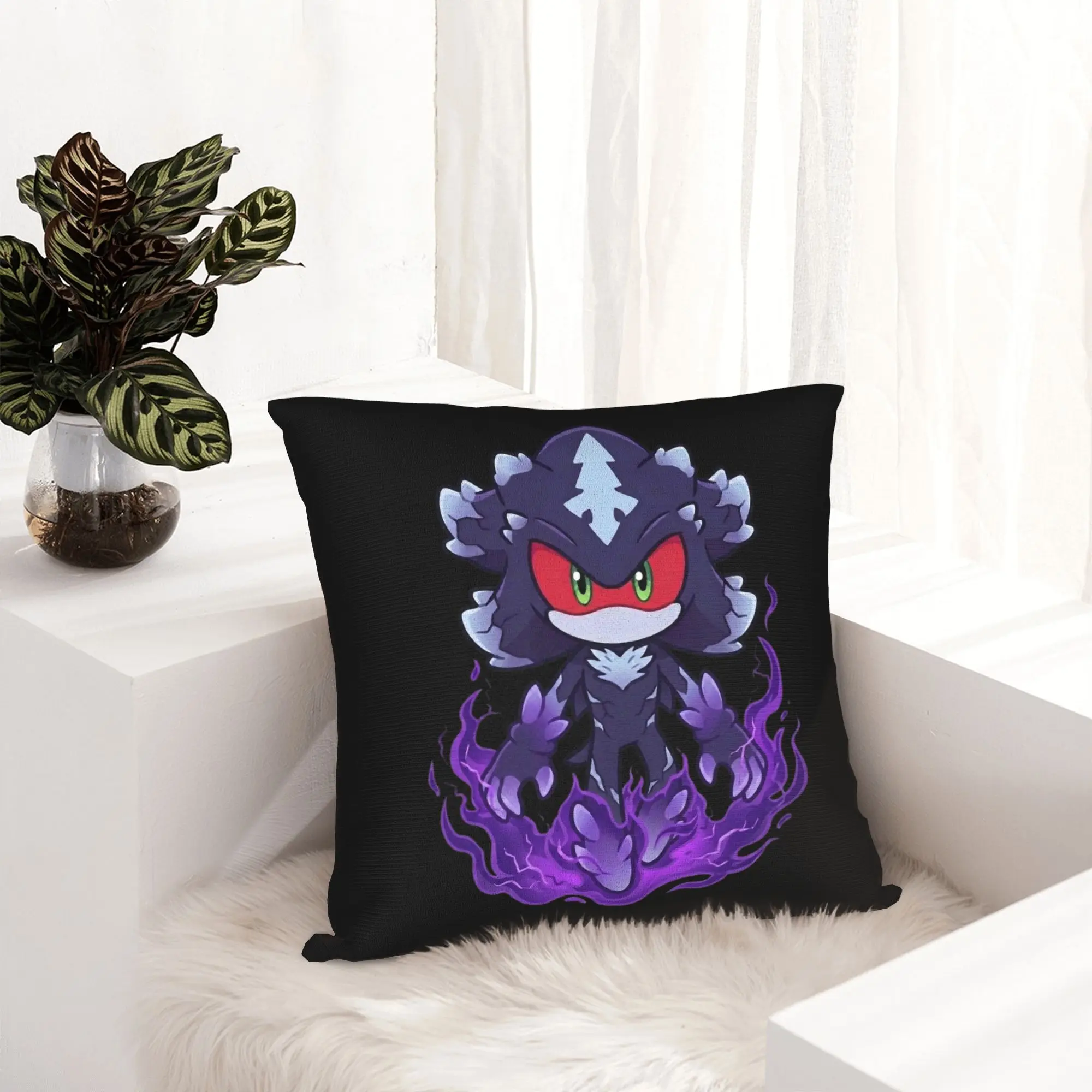 Shadow The Hedgehogs Pillowcase Soft Cushion Cover Gift Cartoon Pillow Case Cover Seater Zippered