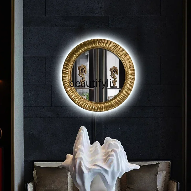 

FH European-style decorative mirror wall hanging art hanging corridor decoration soft meal entrance mirror H