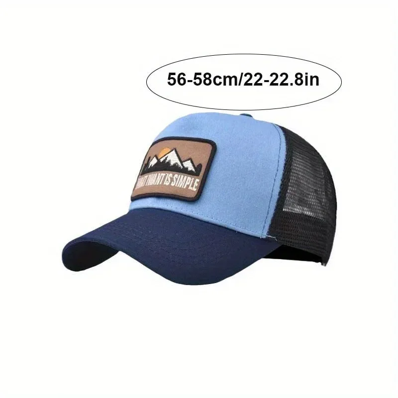 Embroidery Letter Breathable Mesh Hat Blocking Baseball Cap for Women Men Sunshade Outdoor Sports Cycling Travel Sun Hat Dad Hat