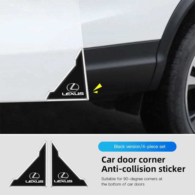 

2Pcs Car Door Corner Protector Stickers Decoration For Lexus RX330 Fsport IS200 IS250 RX350 GX NX300h Ct200h ES300h IS300h
