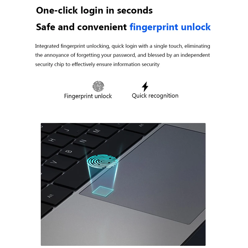 15,6-дюймовый ноутбук Intel 10-го поколения i3, деловой игровой ноутбук 2K HD экран, тонкий и яркий ноутбук с распознаванием отпечатков пальцев, полнофункциональный Type-C