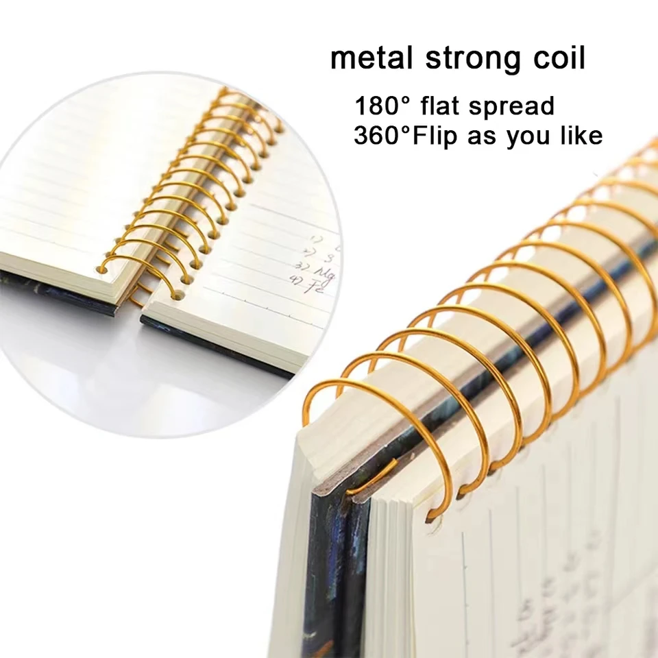 16K Loose-leaf Coil Notebook Oil Painting Series Coil Notepad Sketch Book Stationery Student School Supplies Journal Notebook