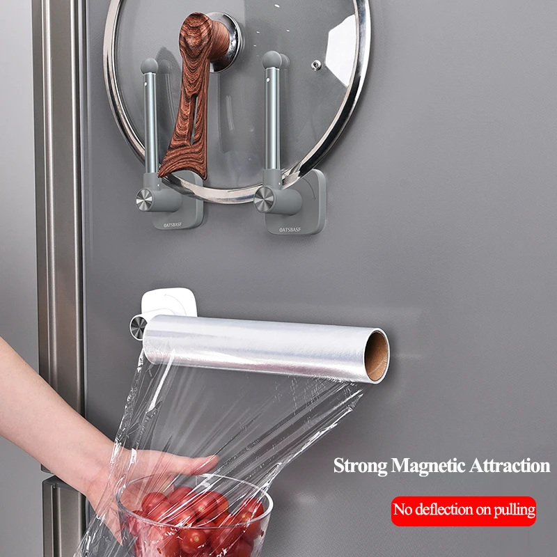 Eary Kitchen Accessories Organizer Multifunctional Magnetic Hook Punch-Free Retractable Storage Rack Home Strong Suction Hanger