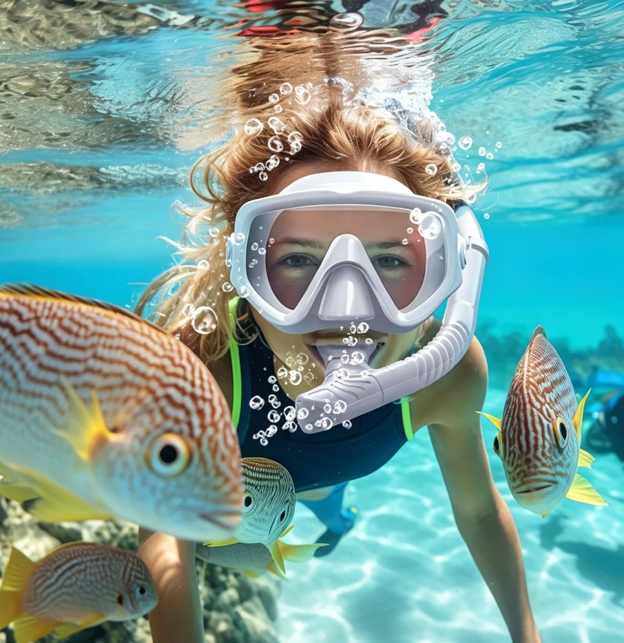 Snorkel Easy Breath avec embout anti-éclaboussures, équipement de tube respiratoire pour la natation sous-marine pour adultes