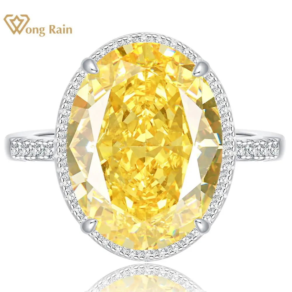 

Wong Rain Vintage 925 Sterling Silver Crushed Ice Cut Emerald Citrine High Carbon Diamonds Gemstone Ring Fine Jewelry Wholesale