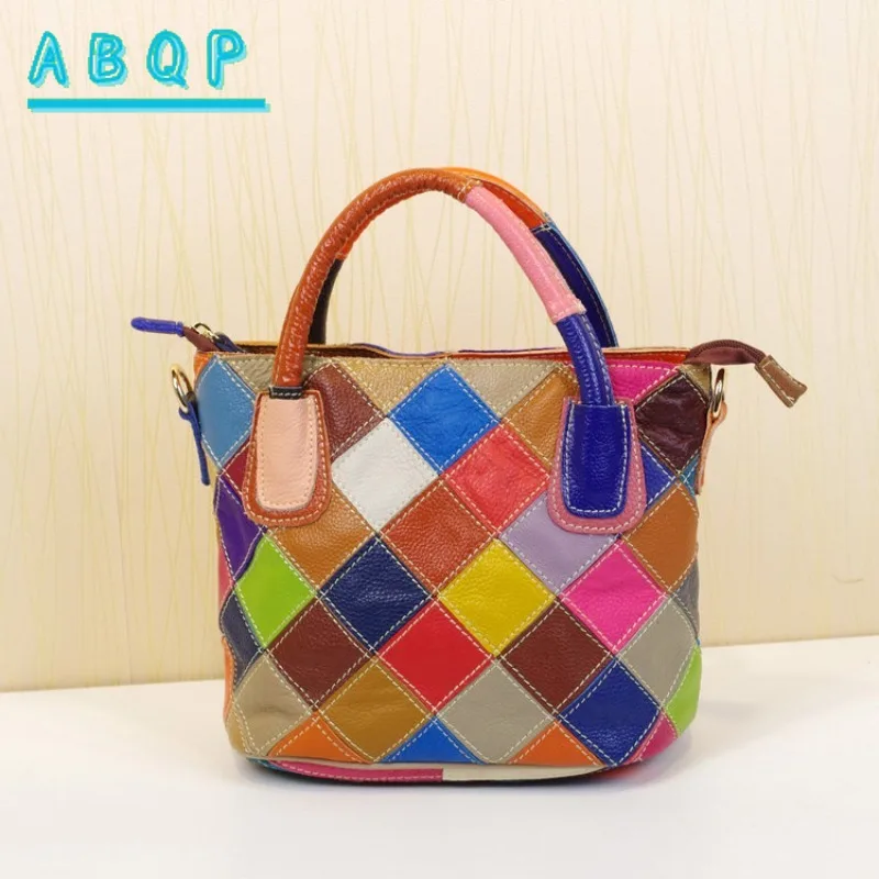

ABQP Fashion Women's Bag Splicing Personalized Women's Handbag High Quality Luxury Women's Shoulder Crossbody Bag Large Capacity