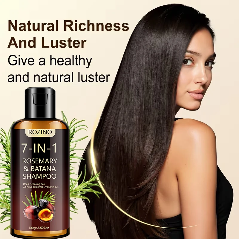 Rosemary Shampoo, with Dense, Warm Foam, Deeply Moisturizes and Cleanses Hair, Suitable for All Hair Types, Especially for Permed, Dyed, or Oily Hair, and Eliminates Frizz